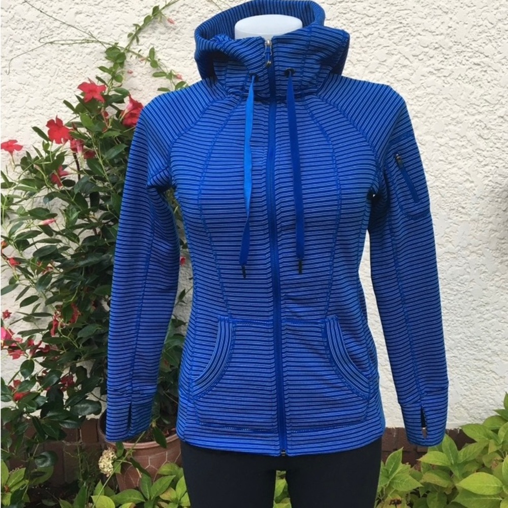 Women’s Royal Blue 90 Degree by Reflex Zip Jacket Hoody  Size XS